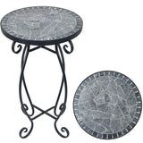 Grigio Mosaic Side Table